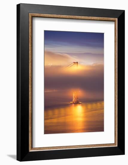 Elegant Gold, Ethereal Bridge, Golden Gate, San Francisco-Vincent James-Framed Photographic Print