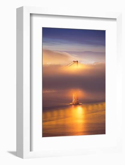 Elegant Gold, Ethereal Bridge, Golden Gate, San Francisco-Vincent James-Framed Photographic Print