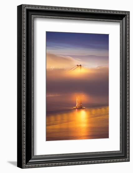 Elegant Gold, Ethereal Bridge, Golden Gate, San Francisco-Vincent James-Framed Photographic Print