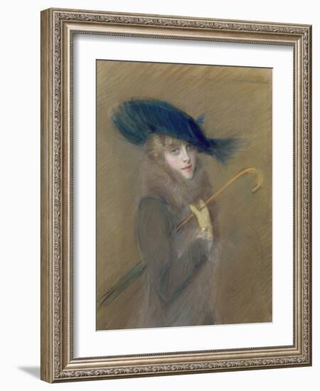 Elegant Lady-Paul Cesar Helleu-Framed Giclee Print