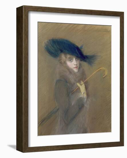 Elegant Lady-Paul Cesar Helleu-Framed Giclee Print