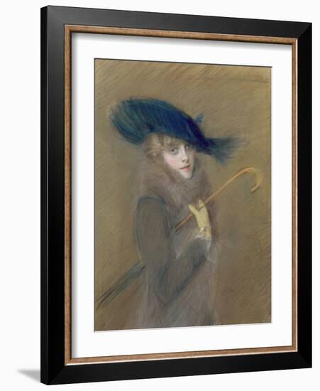 Elegant Lady-Paul Cesar Helleu-Framed Giclee Print