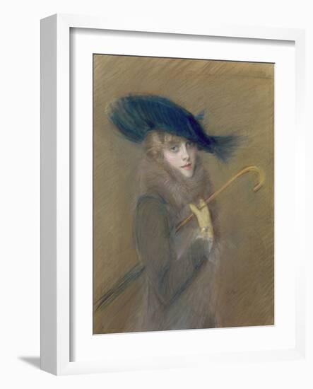 Elegant Lady-Paul Cesar Helleu-Framed Giclee Print