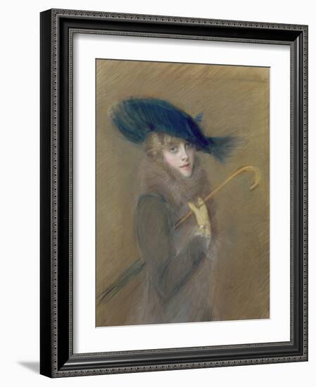 Elegant Lady-Paul Cesar Helleu-Framed Giclee Print