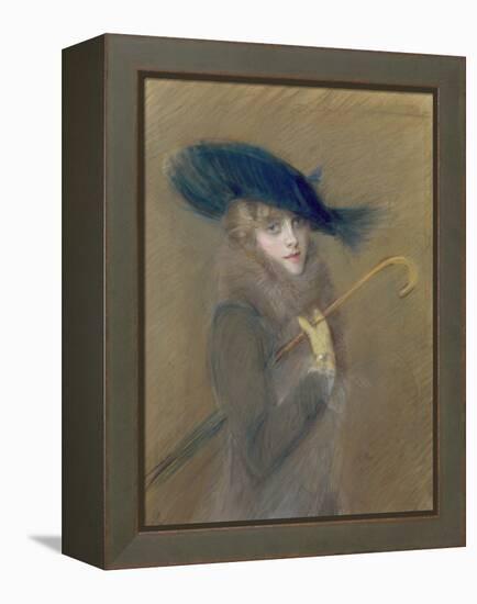 Elegant Lady-Paul Cesar Helleu-Framed Premier Image Canvas