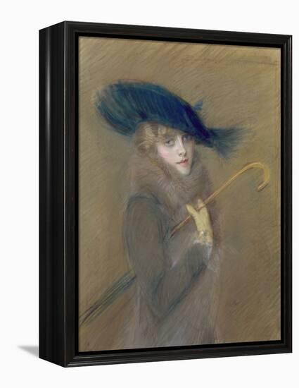 Elegant Lady-Paul Cesar Helleu-Framed Premier Image Canvas