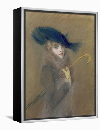 Elegant Lady-Paul Cesar Helleu-Framed Premier Image Canvas