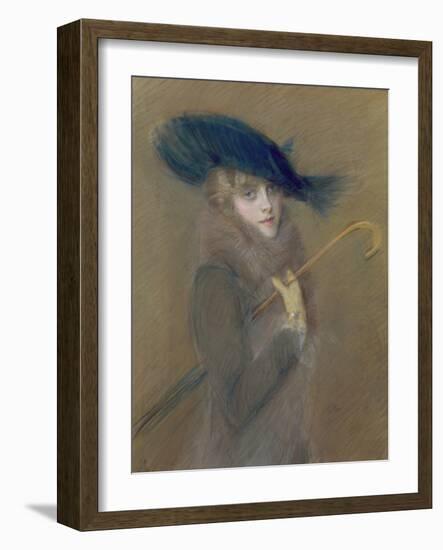 Elegant Lady-Paul Cesar Helleu-Framed Giclee Print