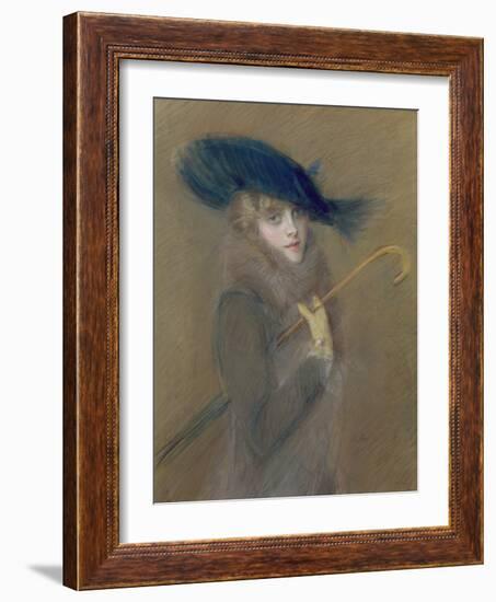 Elegant Lady-Paul Cesar Helleu-Framed Giclee Print