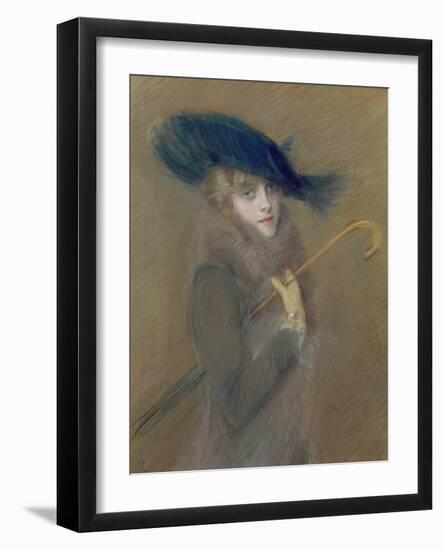 Elegant Lady-Paul Cesar Helleu-Framed Giclee Print