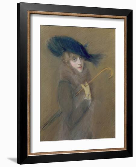 Elegant Lady-Paul Cesar Helleu-Framed Giclee Print