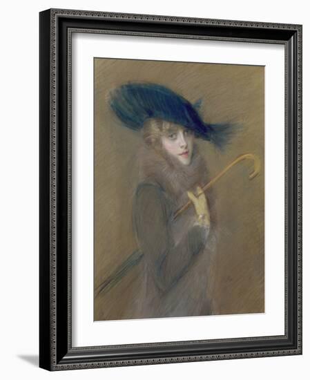 Elegant Lady-Paul Cesar Helleu-Framed Giclee Print