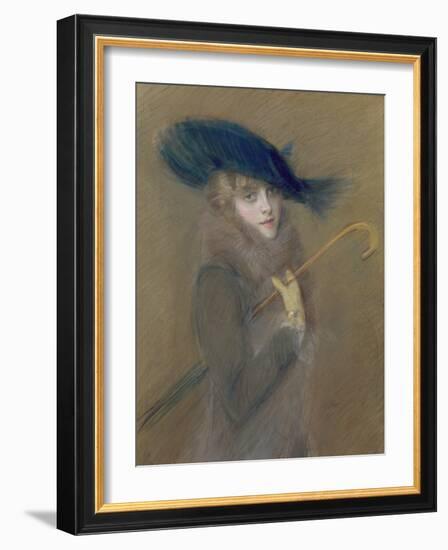 Elegant Lady-Paul Cesar Helleu-Framed Giclee Print