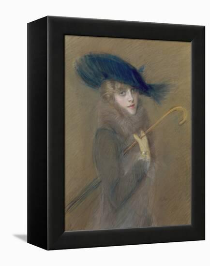 Elegant Lady-Paul Cesar Helleu-Framed Premier Image Canvas