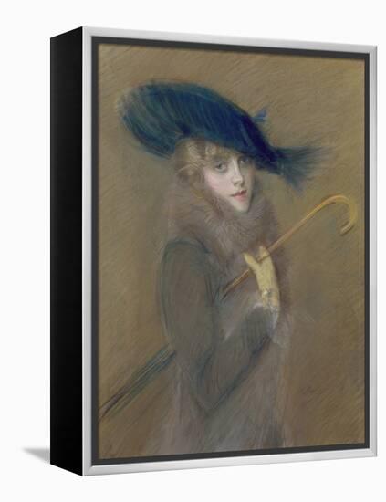 Elegant Lady-Paul Cesar Helleu-Framed Premier Image Canvas