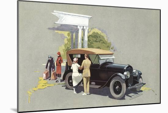 Elegant Old-Style Touring-null-Mounted Art Print