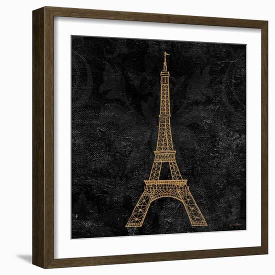 Elegant Paris Gold III-Linda Baliko-Framed Art Print