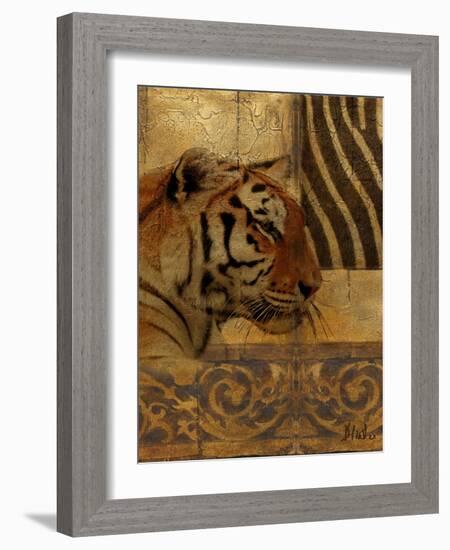 Elegant Safari II (Tiger)-Patricia Pinto-Framed Art Print