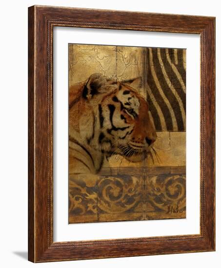 Elegant Safari II (Tiger)-Patricia Pinto-Framed Art Print