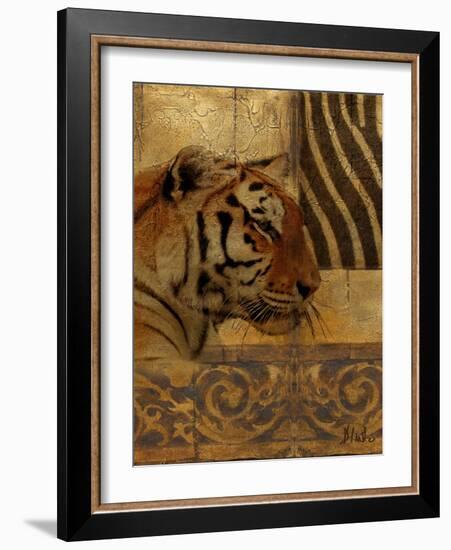 Elegant Safari II (Tiger)-Patricia Pinto-Framed Art Print