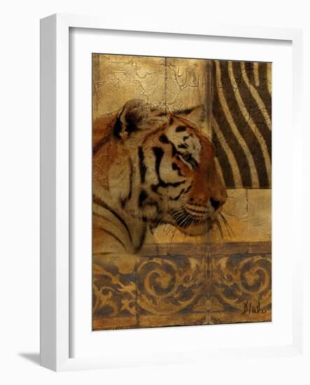 Elegant Safari II (Tiger)-Patricia Pinto-Framed Art Print