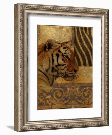 Elegant Safari II (Tiger)-Patricia Pinto-Framed Premium Giclee Print