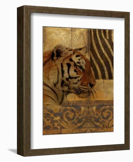 Elegant Safari II (Tiger)-Patricia Pinto-Framed Premium Giclee Print