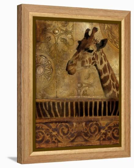 Elegant Safari III (Giraffe)-Patricia Pinto-Framed Stretched Canvas