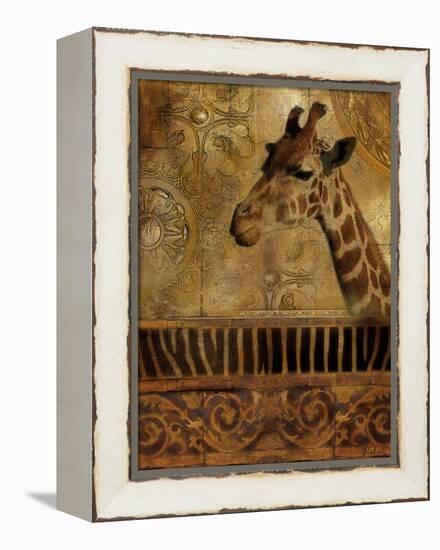 Elegant Safari III (Giraffe)-Patricia Pinto-Framed Stretched Canvas