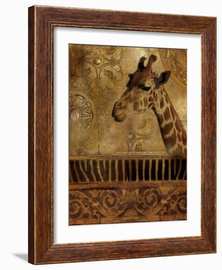 Elegant Safari III (Giraffe)-Patricia Pinto-Framed Art Print