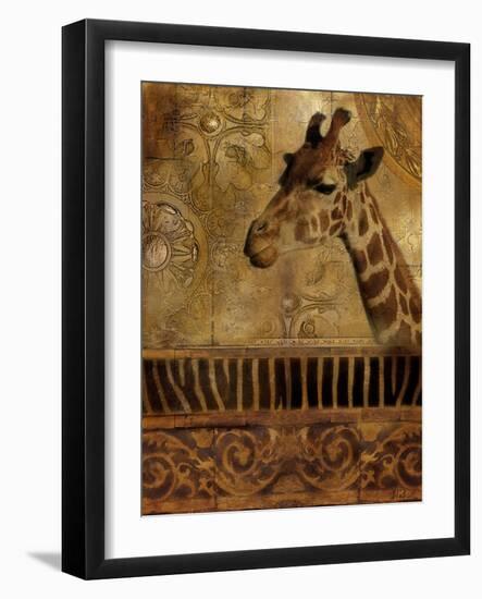 Elegant Safari III (Giraffe)-Patricia Pinto-Framed Art Print