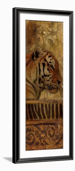 Elegant Safari Panel II (Tiger)-Patricia Pinto-Framed Art Print
