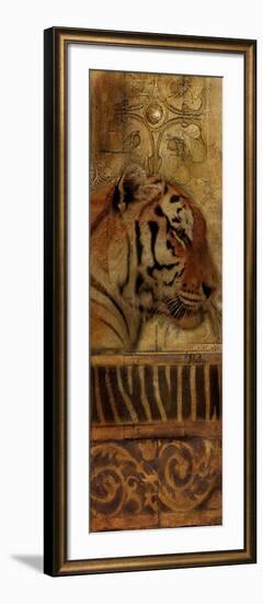 Elegant Safari Panel II (Tiger)-Patricia Pinto-Framed Art Print