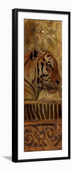 Elegant Safari Panel II (Tiger)-Patricia Pinto-Framed Art Print