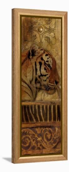 Elegant Safari Panel II (Tiger)-Patricia Pinto-Framed Stretched Canvas