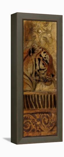 Elegant Safari Panel II (Tiger)-Patricia Pinto-Framed Stretched Canvas