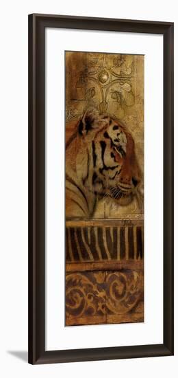 Elegant Safari Panel II (Tiger)-Patricia Pinto-Framed Premium Giclee Print