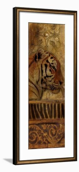 Elegant Safari Panel II (Tiger)-Patricia Pinto-Framed Premium Giclee Print