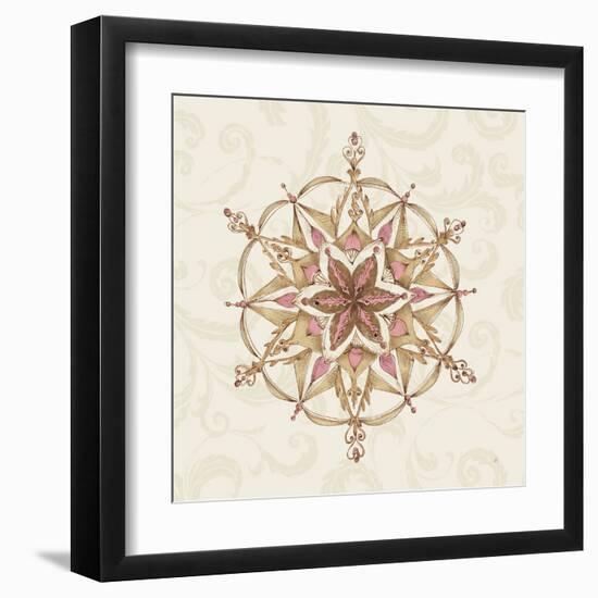 Elegant Season Snowflake II Pink-Daphne Brissonnet-Framed Art Print