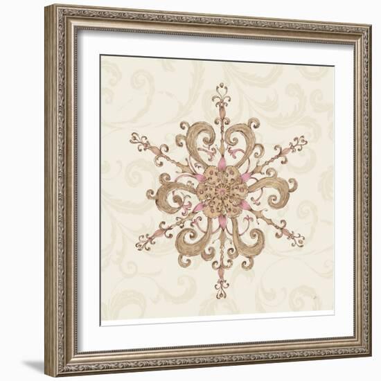 Elegant Season Snowflake IV Pink-Daphne Brissonnet-Framed Art Print