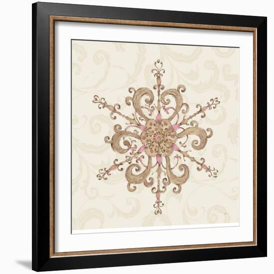 Elegant Season Snowflake IV Pink-Daphne Brissonnet-Framed Art Print