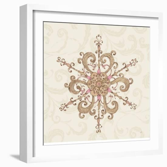 Elegant Season Snowflake IV Pink-Daphne Brissonnet-Framed Art Print