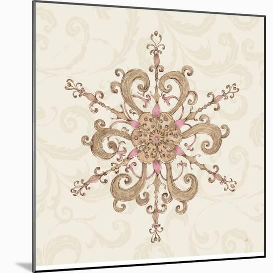 Elegant Season Snowflake IV Pink-Daphne Brissonnet-Mounted Art Print