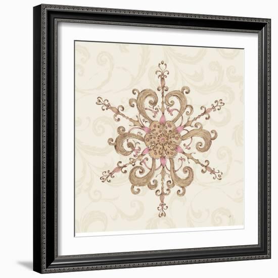 Elegant Season Snowflake IV Pink-Daphne Brissonnet-Framed Art Print