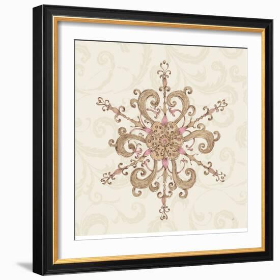 Elegant Season Snowflake IV Pink-Daphne Brissonnet-Framed Art Print