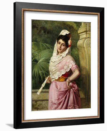 Elegant Spanish Beauty-John Bagnold Burgess-Framed Giclee Print