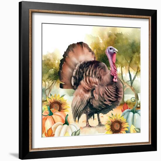 Elegant Thanksgiving Turkey II-Nicole DeCamp-Framed Art Print