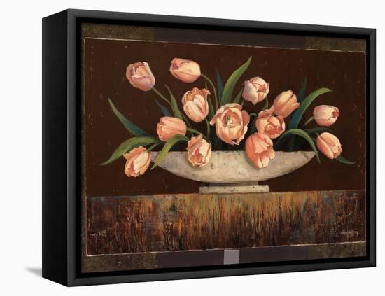 Elegant Tulips-Jillian Jeffrey-Framed Stretched Canvas