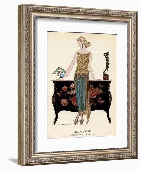 Elegant Woman in Visiting Dress 1922-Georges Barbier-Framed Photographic Print