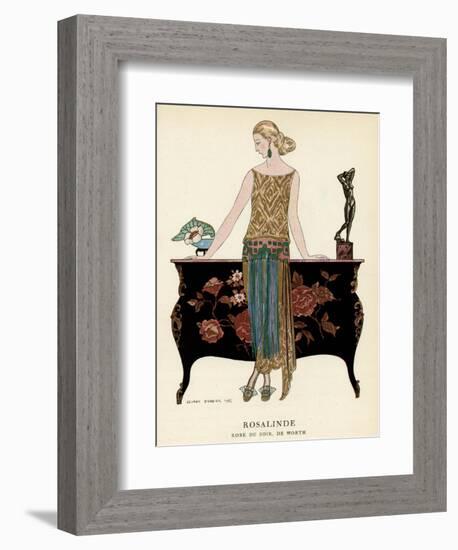 Elegant Woman in Visiting Dress 1922-Georges Barbier-Framed Photographic Print